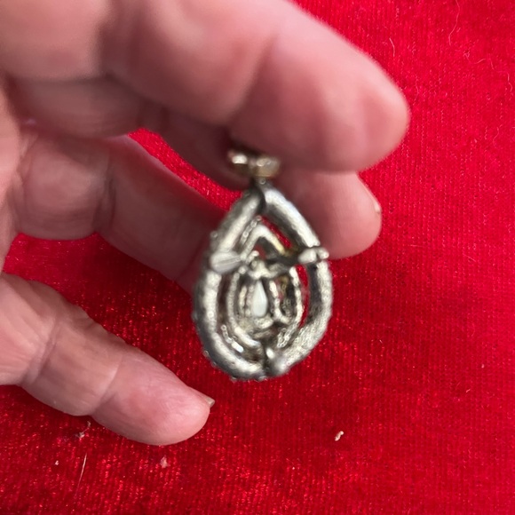 Necklace, pearl and rhinestone - Picture 3 of 3